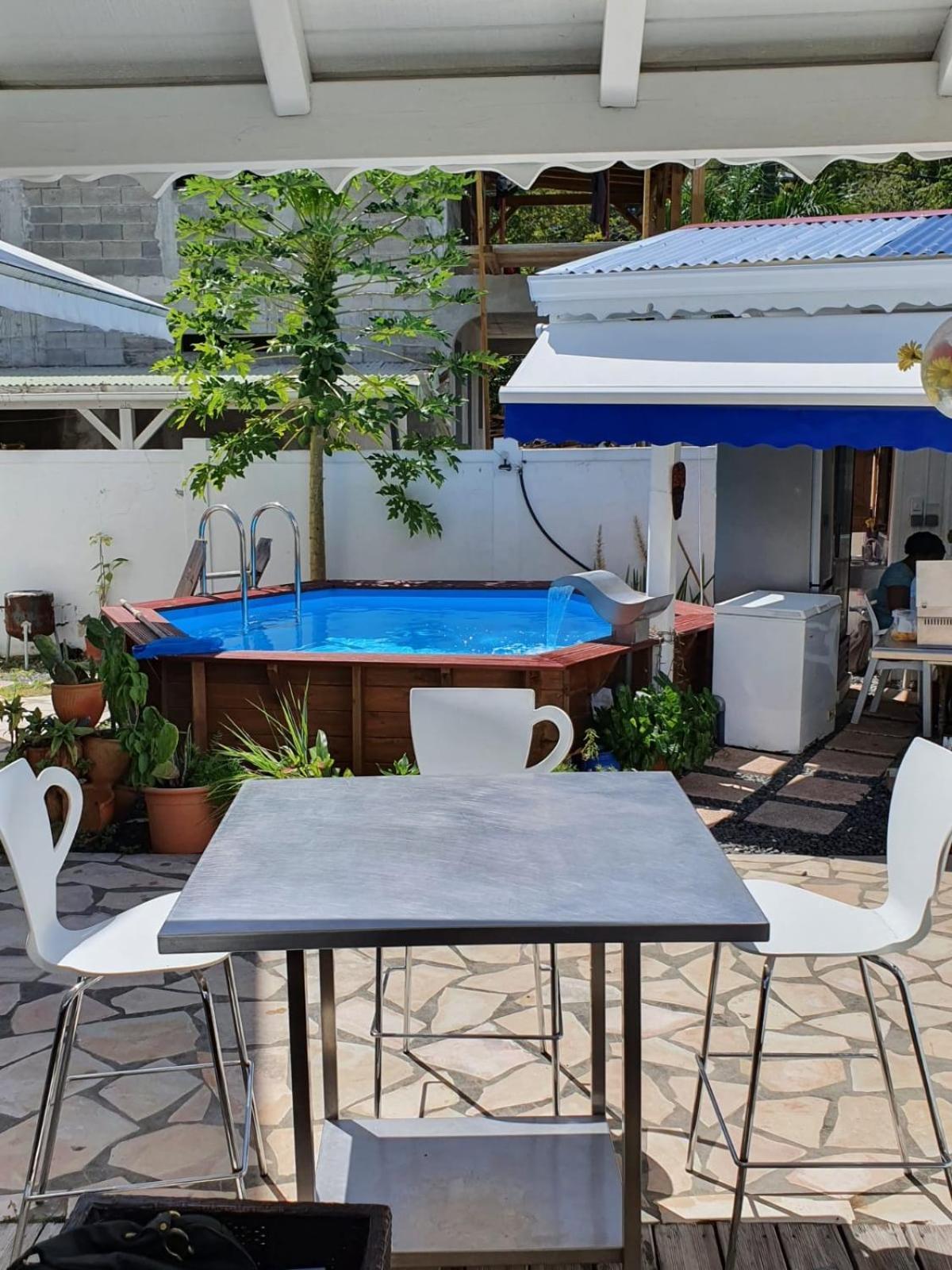 Le Sable Bleu - Evasion Tropicale A Sainte-Anne - Plage 5Min - Piscine - Parking - Logement Climatise - Vue Sur Les Palmiers - Parfait Pour Sejours En Famille Ou Entre Amis Екстериор снимка
