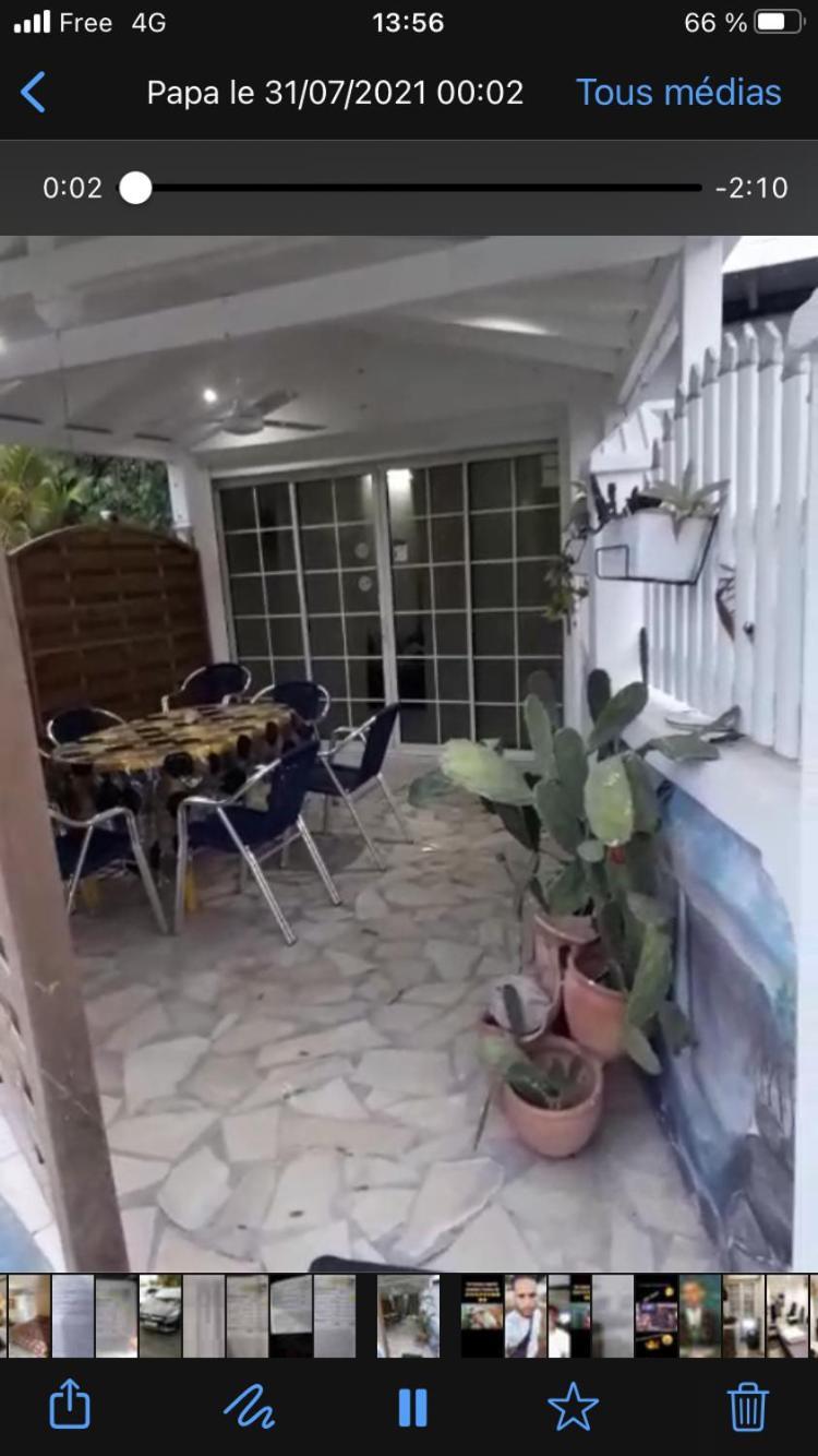 Le Sable Bleu - Evasion Tropicale A Sainte-Anne - Plage 5Min - Piscine - Parking - Logement Climatise - Vue Sur Les Palmiers - Parfait Pour Sejours En Famille Ou Entre Amis Екстериор снимка